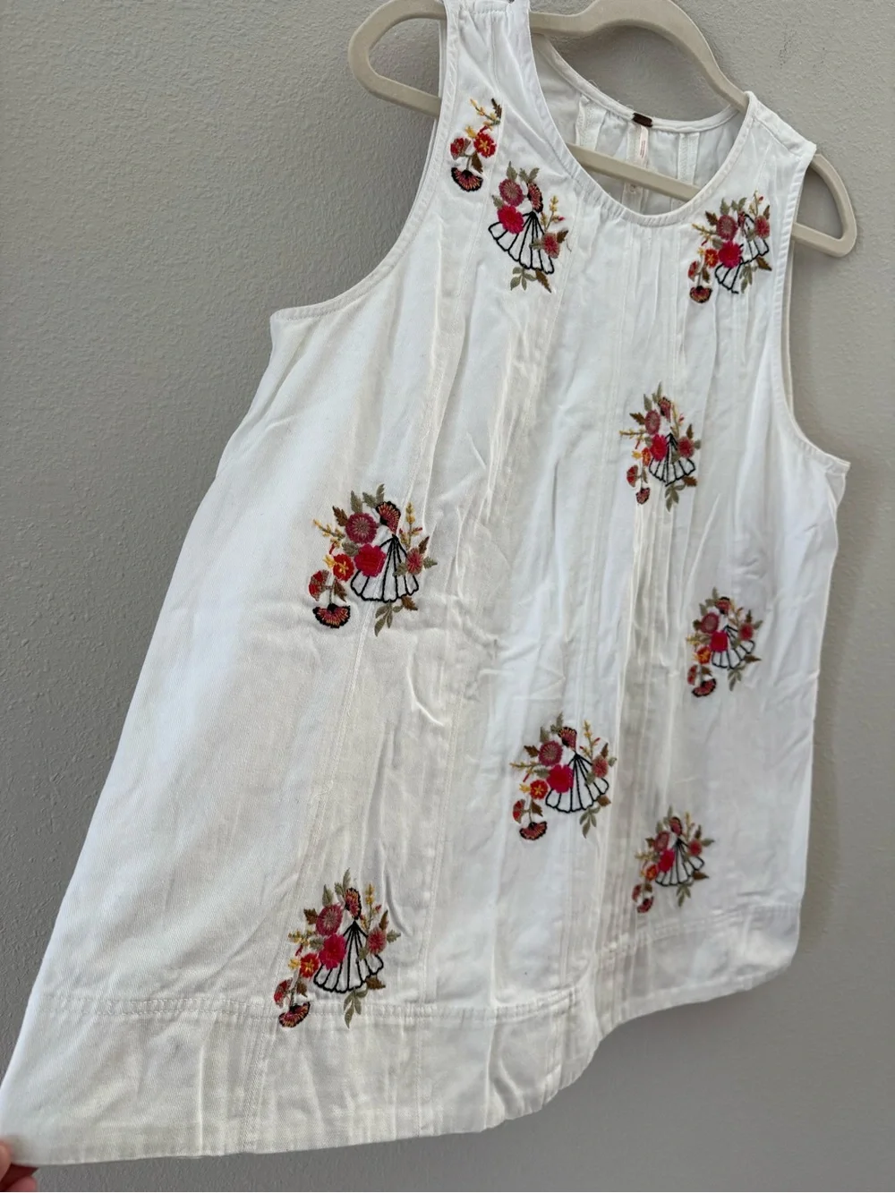 Free People Strada Embroidered Two-Piece Tank & Short Set XL - Picture 4 of 13